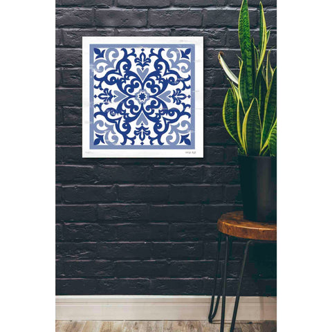 Image of 'Blue Tile VI' by Cindy Jacobs, Canvas Wall Art,26 x 26