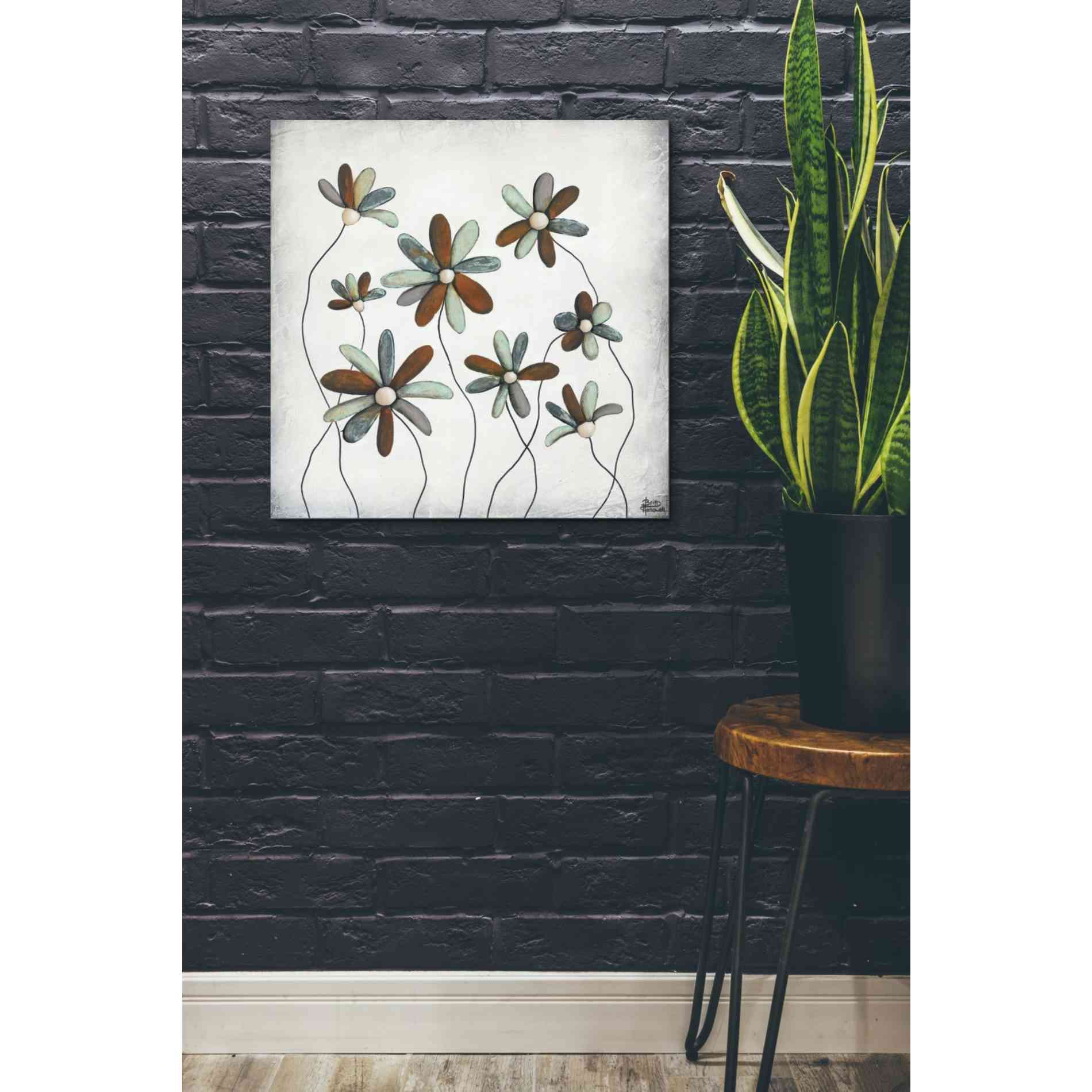 'Patina Petals I' by Britt Hallowell, Canvas Wall Art,26 x 26