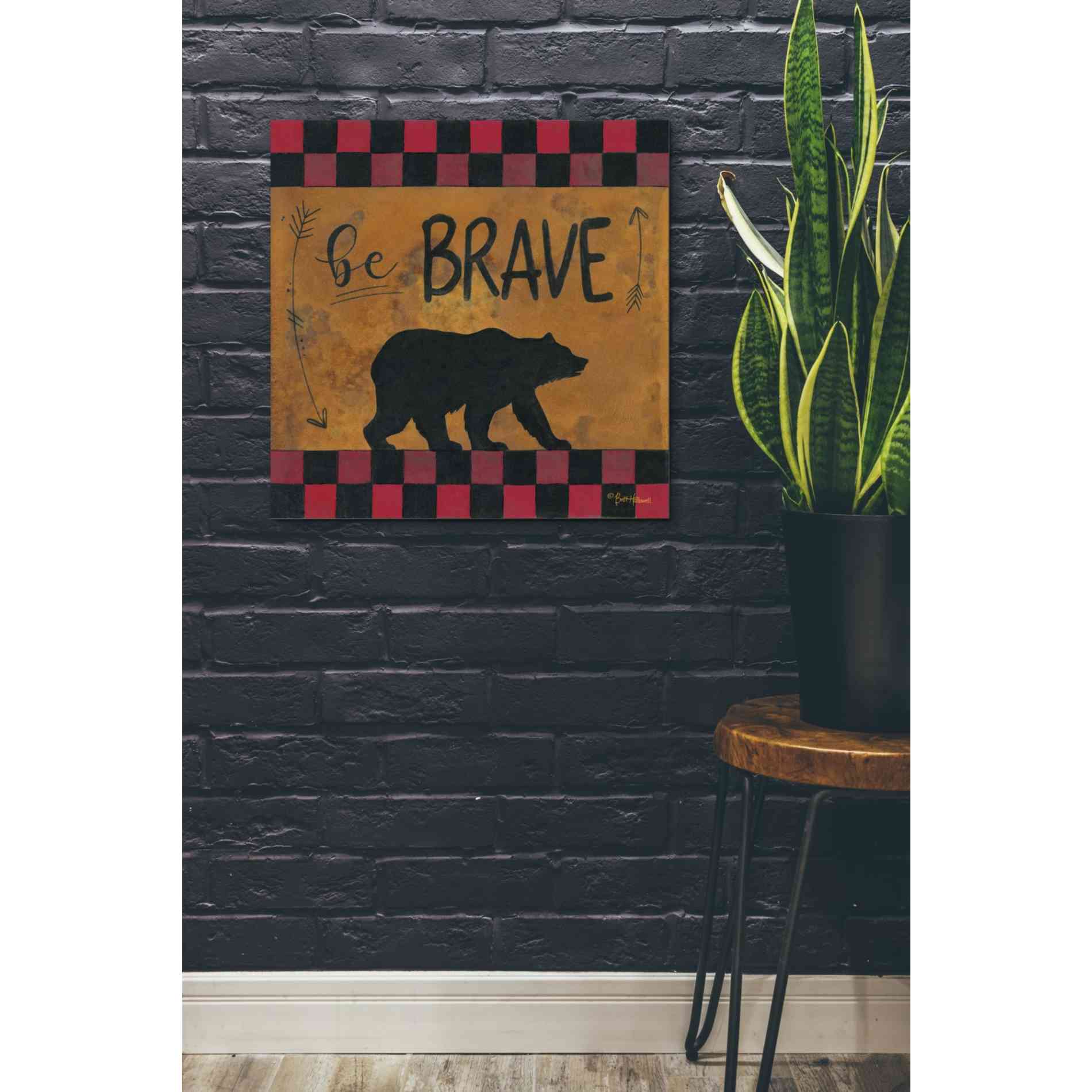 'Be Brave' by Britt Hallowell, Canvas Wall Art,26 x 26