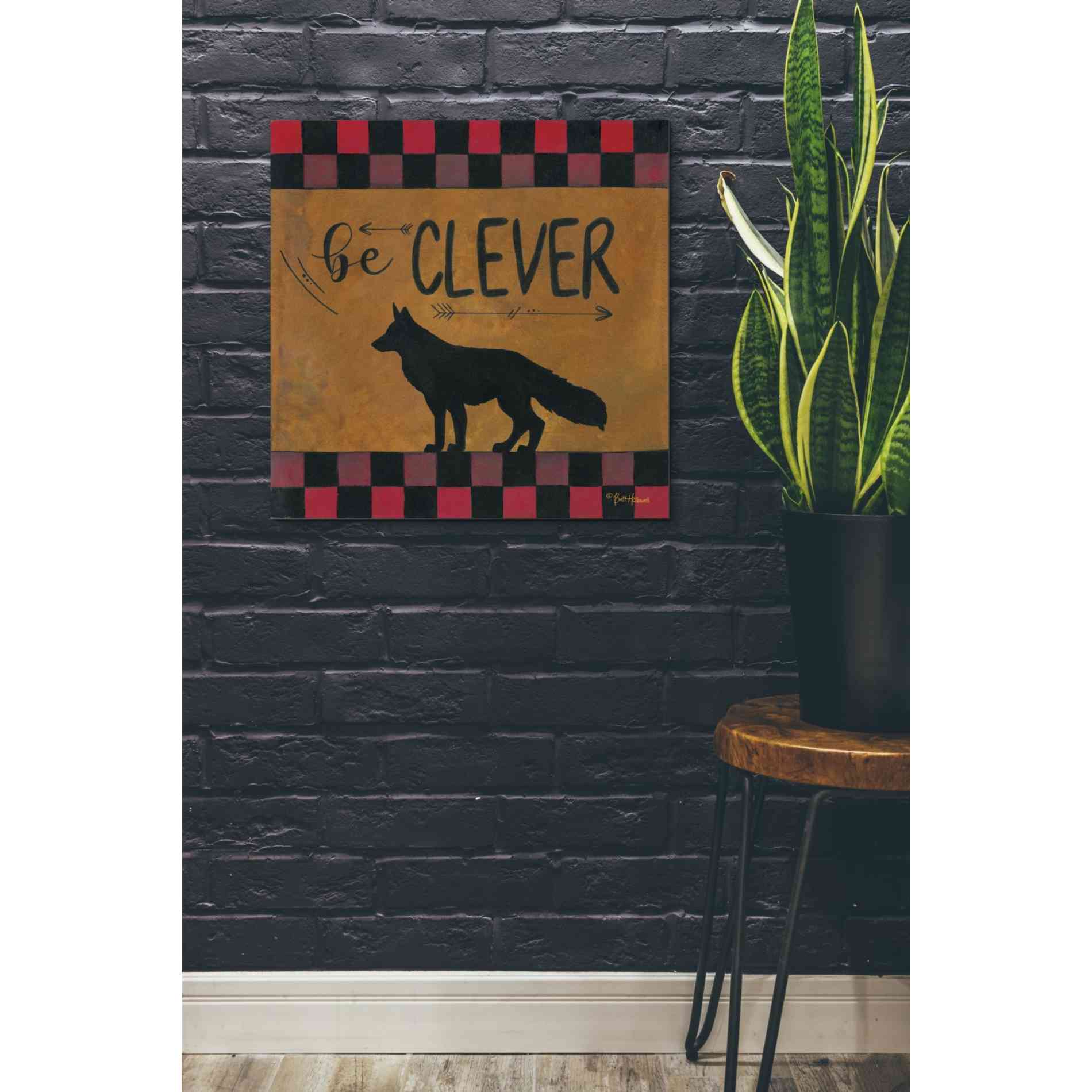 'Be Clever' by Britt Hallowell, Canvas Wall Art,26 x 26