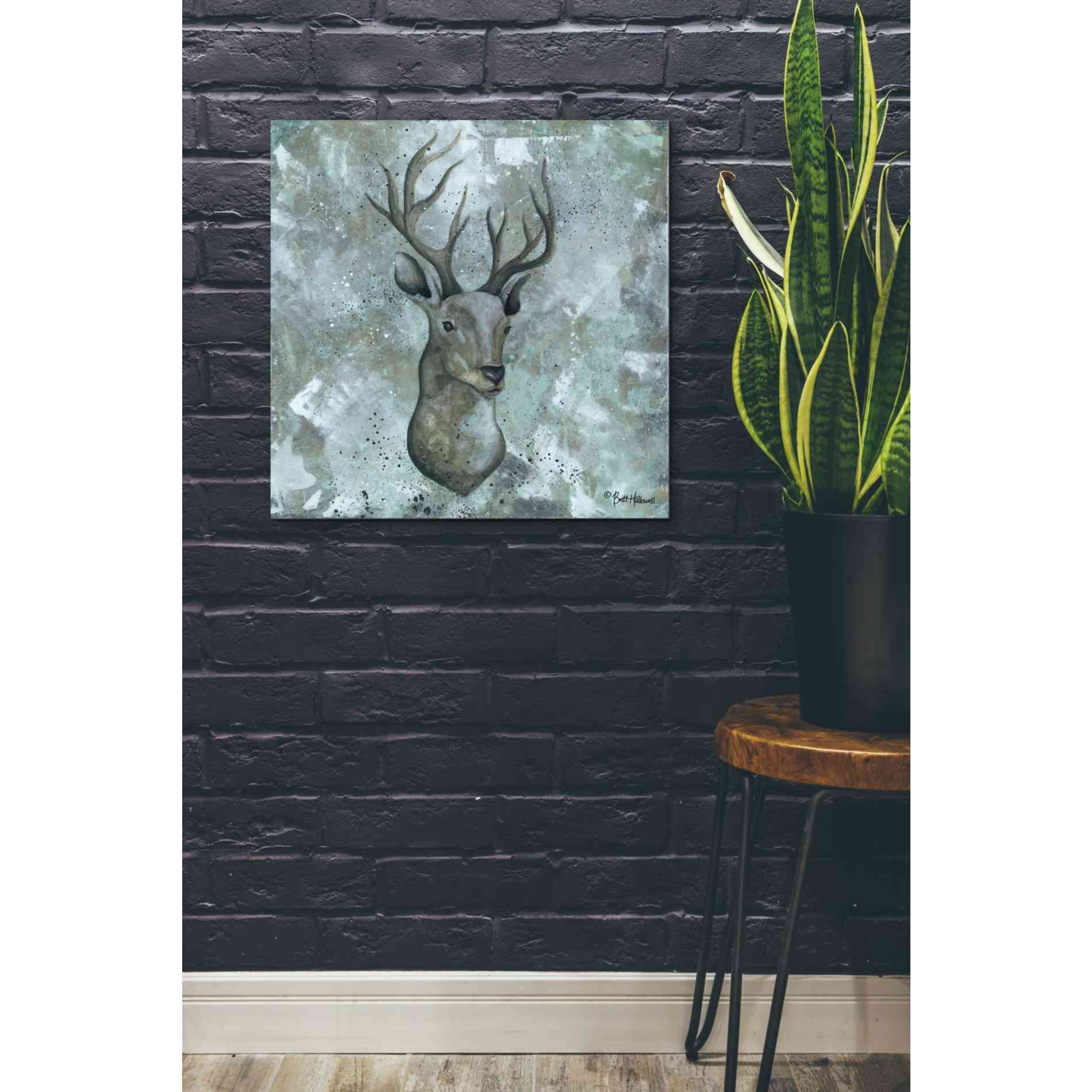 'Simplicity Deer' by Britt Hallowell, Canvas Wall Art,26 x 26