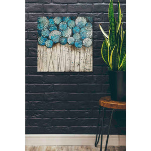 'Bubble Trees in Blue' by Britt Hallowell, Canvas Wall Art,26 x 26