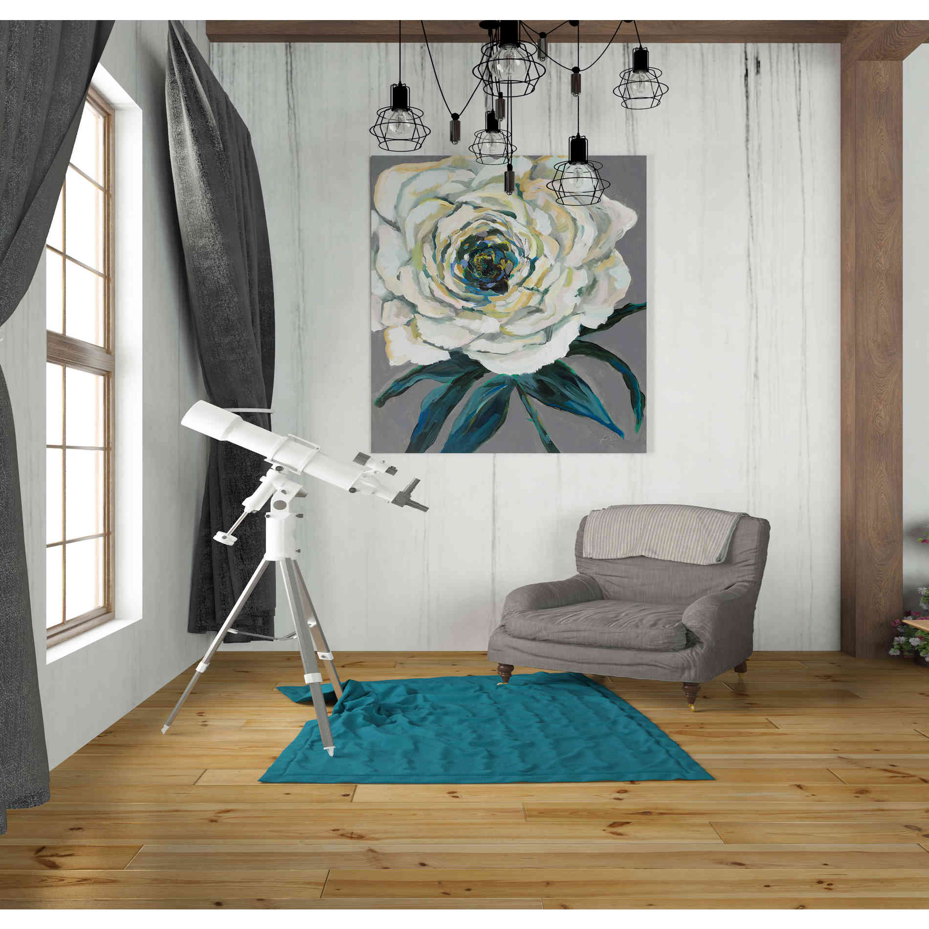 "Rose" by Jeanette Vertentes, Canvas Wall Art,26 x 30