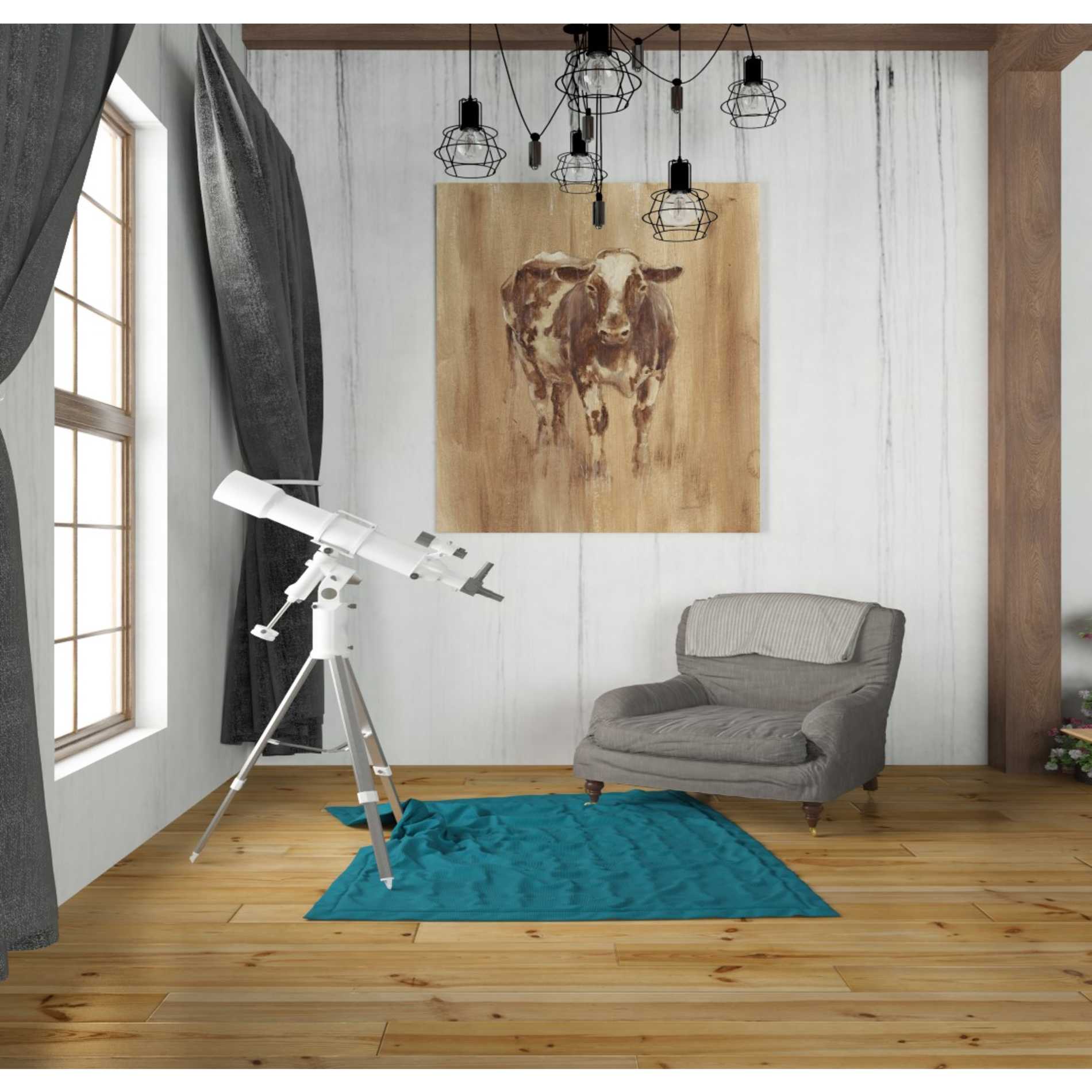 'Wood Panel Cow' by Ethan Harper Canvas Wall Art,26 x 30