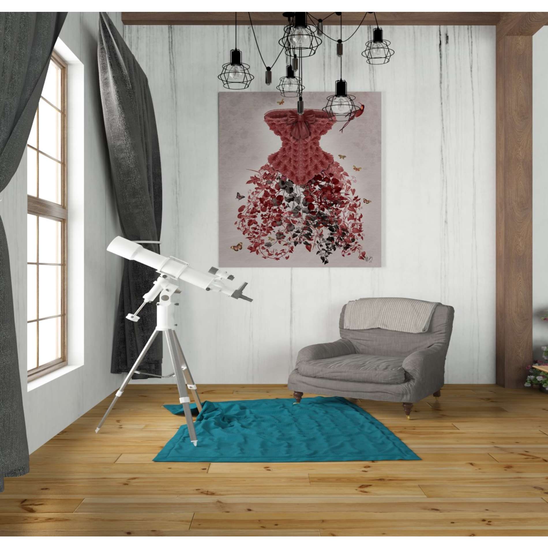 'Woodland Corset,' by Fab Funky, Giclee Canvas Wall Art