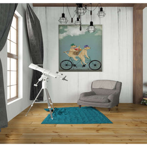'Yellow Labrador Tandem,' by Fab Funky, Giclee Canvas Wall Art