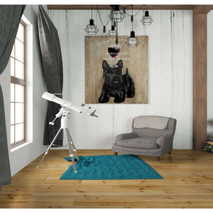 'Dog Au Vin, Scottish Terrier' by Fab Funky, Giclee Canvas Wall Art