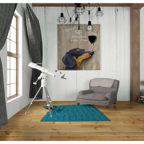 Image of 'Dog Au Vin Dachshund' by Fab Funky, Canvas Wall Art,26 x 30