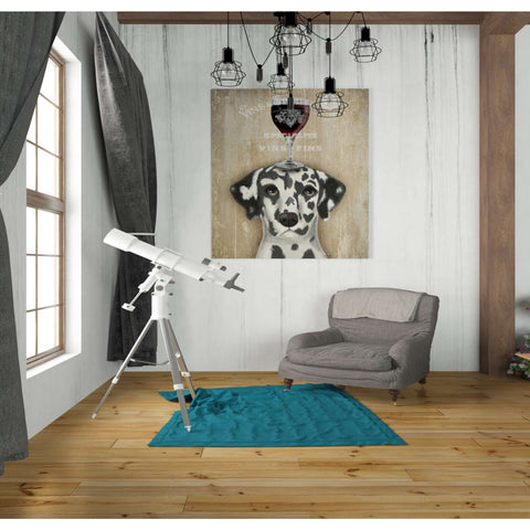 Image of 'Dog Au Vin Dalmatian' by Fab Funky, Giclee Canvas Wall Art