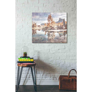 'Little Cabin by the Lake' by Bluebird Barn, Canvas Wall Art,30 x 26