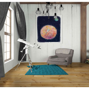'Chillin on Moon' by Rachel Nieman, Canvas Wall Art,26 x 30