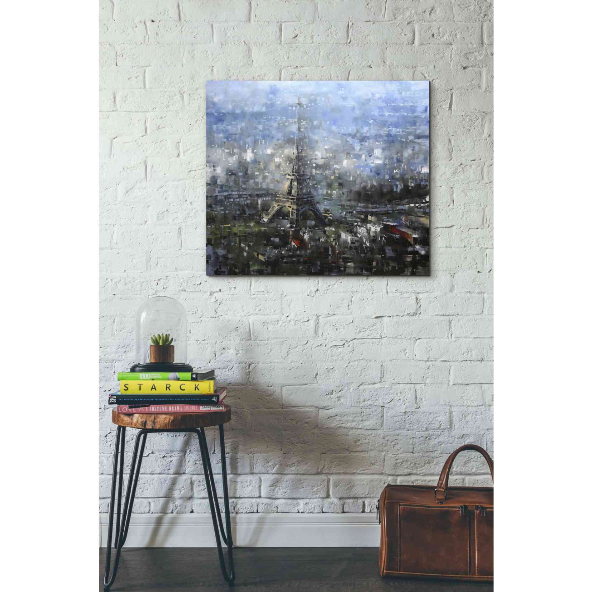 'Blue Paris' by Mark Lague, Canvas Wall Art,30 x 26