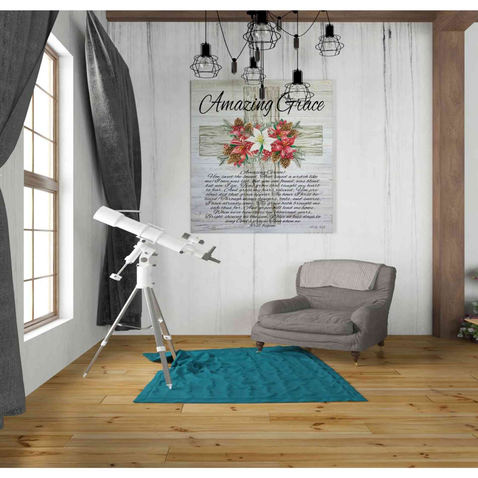 'Amazing Grace Christmas Cross' by Cindy Jacobs, Canvas Wall Art,26 x 30