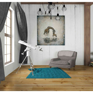'My Love for You-Giraffes' by Britt Hallowell, Canvas Wall Art,26 x 30