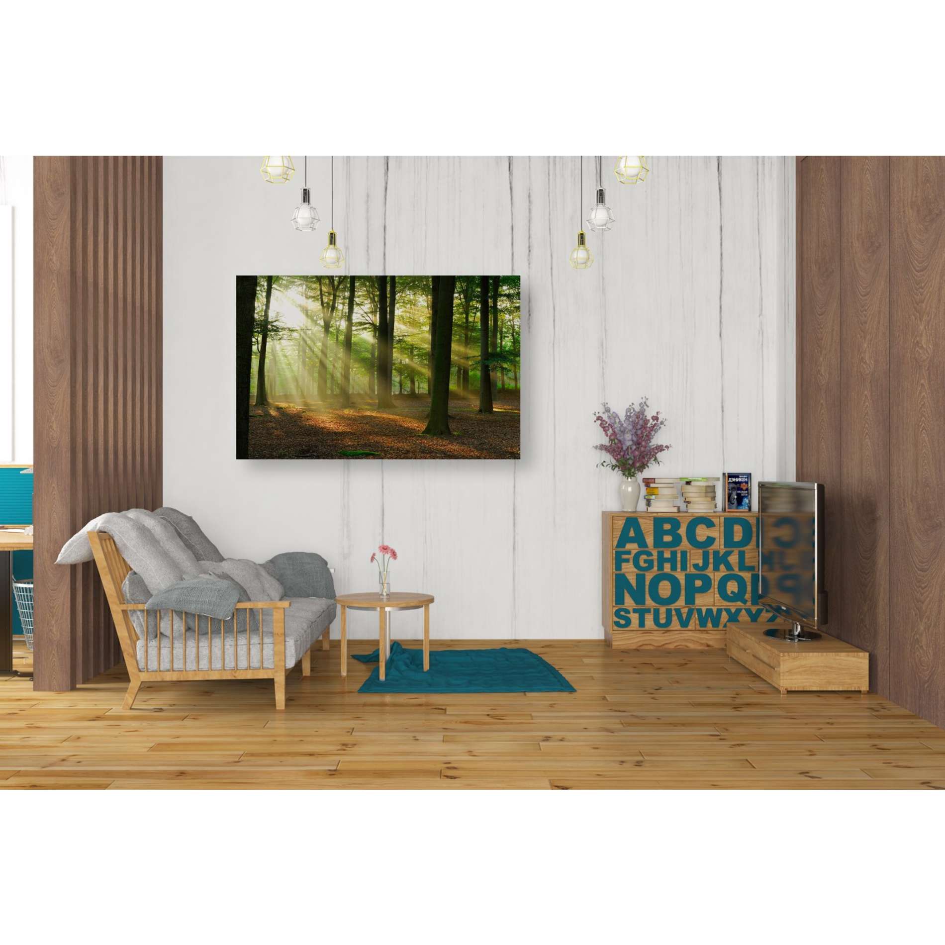 'Rays of Light' Giclee Canvas Wall Art