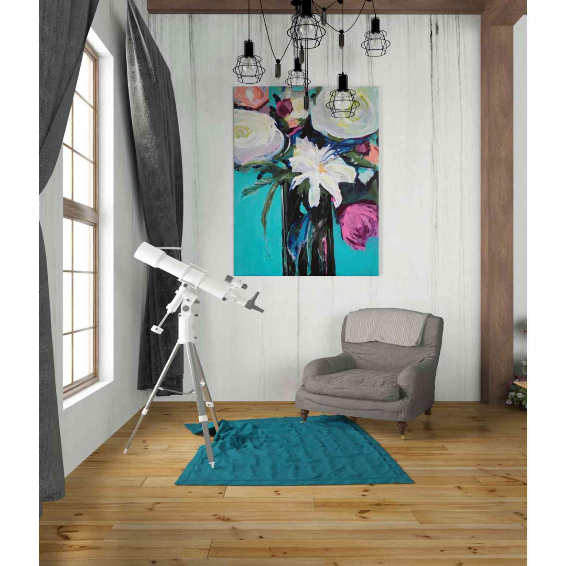 'White Lily' by Jacqueline Brewer, Giclee Canvas Wall Art