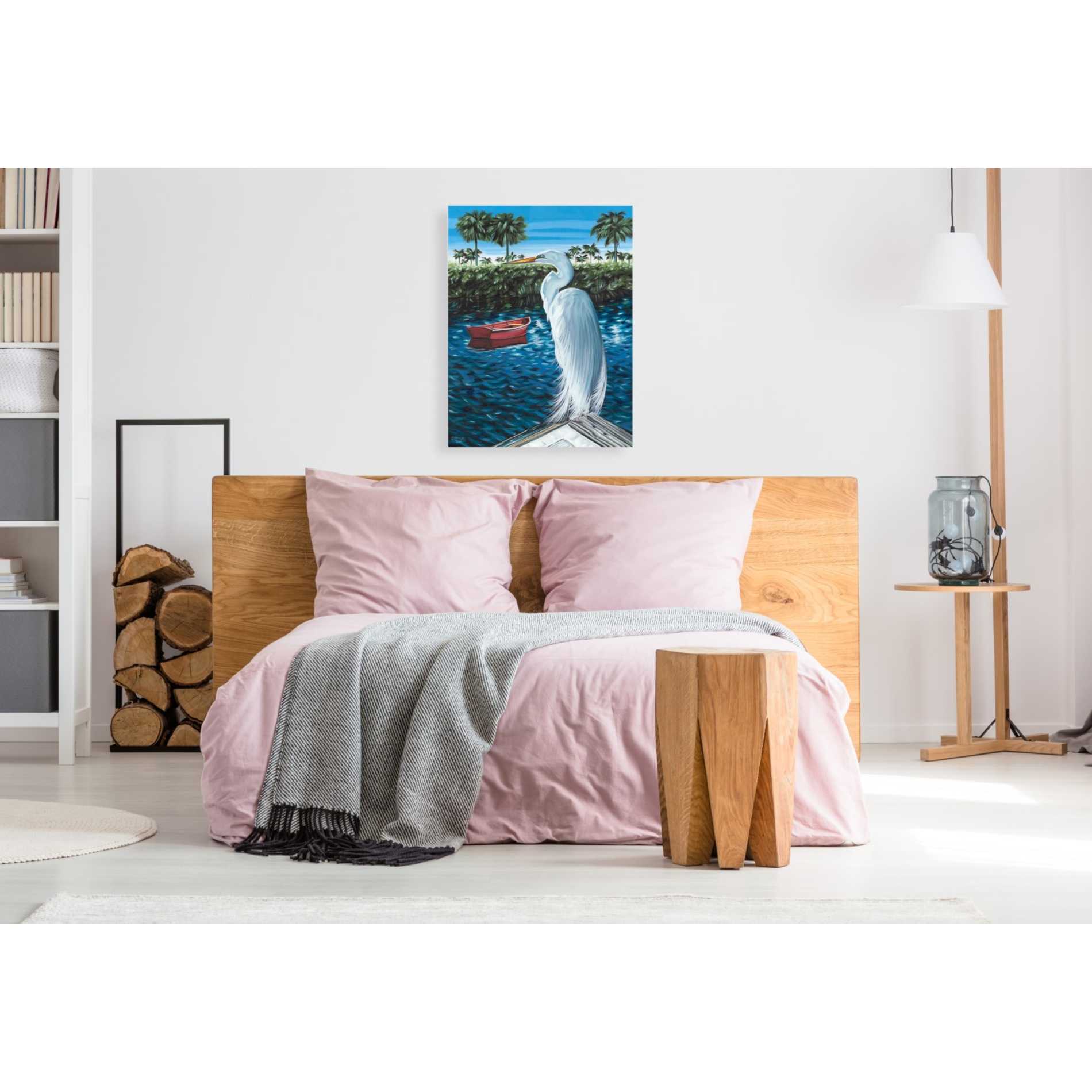 'Peaceful Heron II' by Carolee Vitaletti, Giclee Canvas Wall Art
