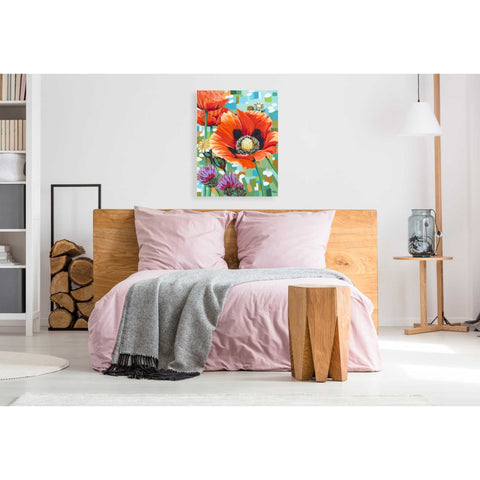 Image of 'Vivid Poppies II' by Carolee Vitaletti, Giclee Canvas Wall Art
