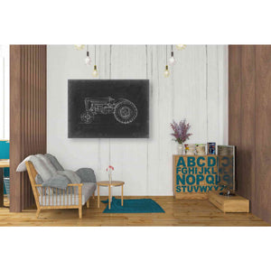 'Tractor Blueprint I' by Ethan Harper Canvas Wall Art,34 x 26
