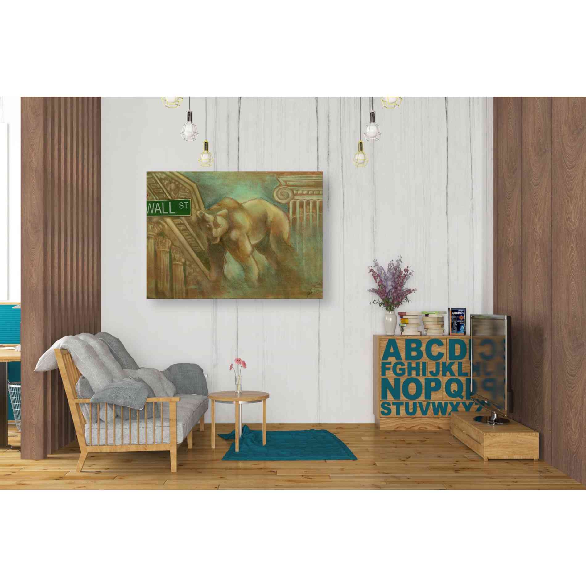 'Bear Market' by Ethan Harper Canvas Wall Art,34 x 26