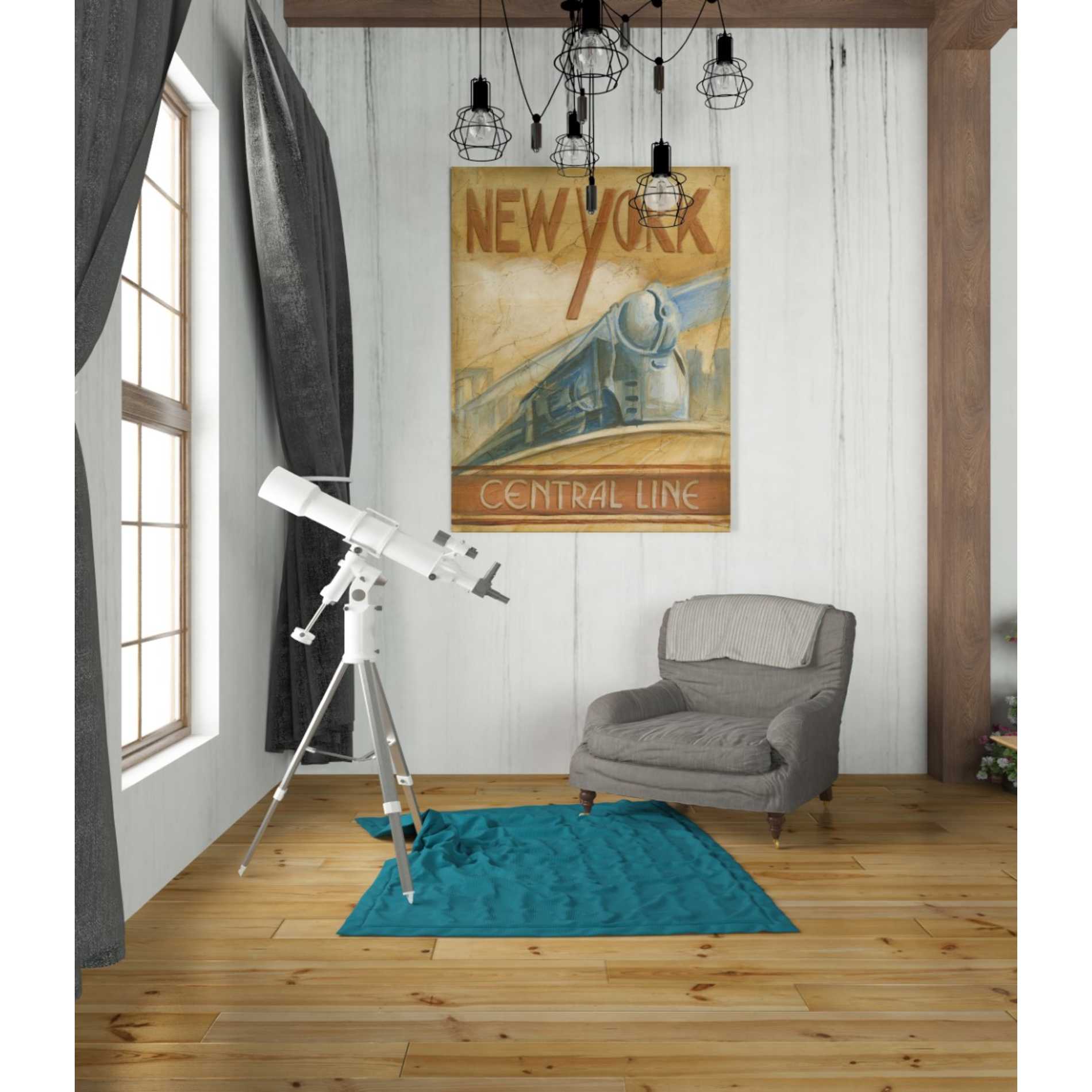 'New York Central Line' by Ethan Harper Canvas Wall Art,26 x 34