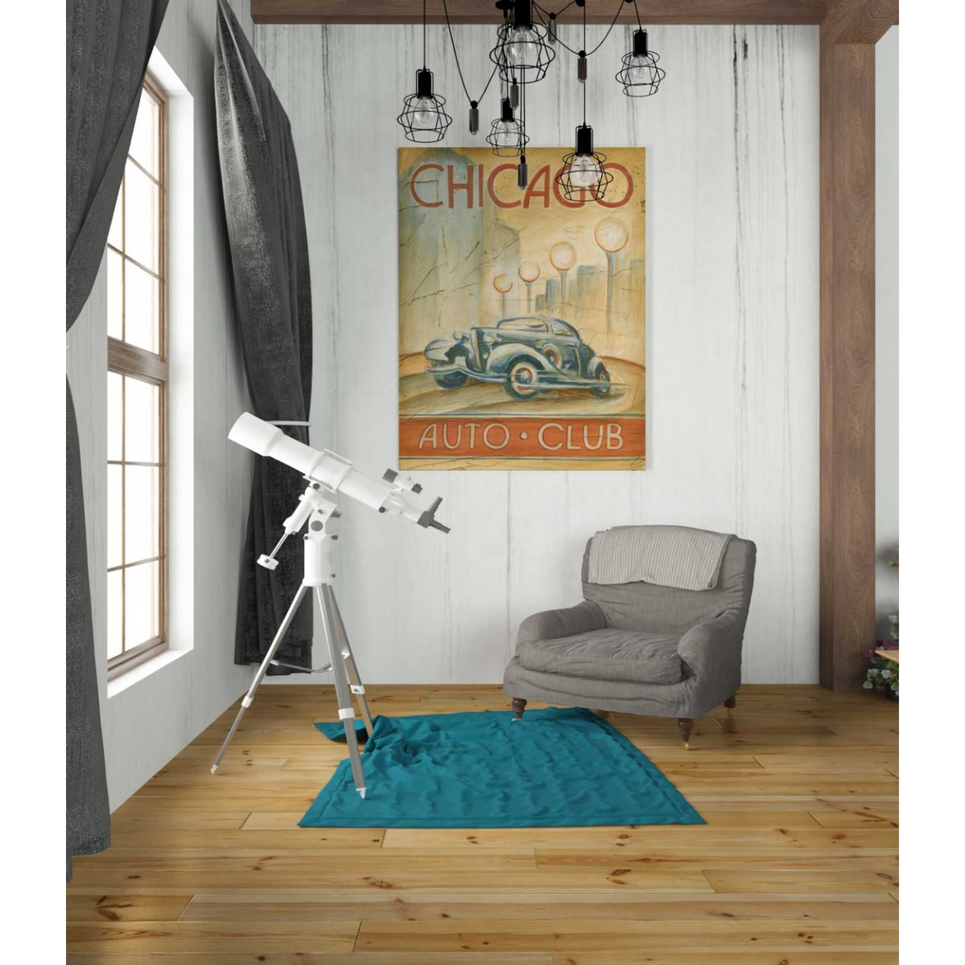 'Chicago Auto Club' by Ethan Harper Canvas Wall Art,26 x 34