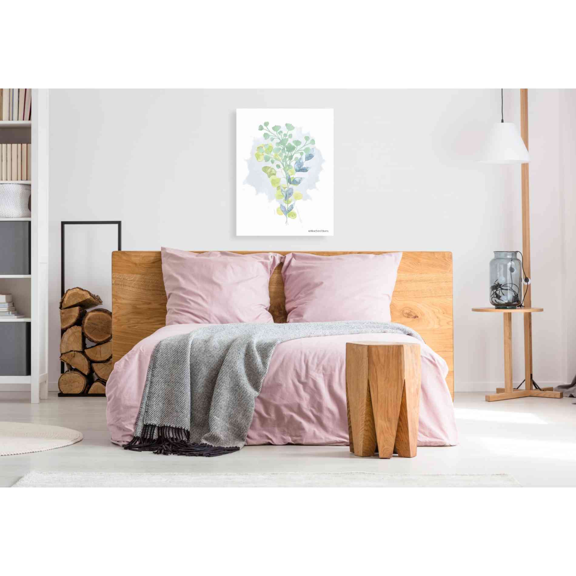 'Watercolor Greenery Series I' by Bluebird Barn, Canvas Wall Art,26 x 34