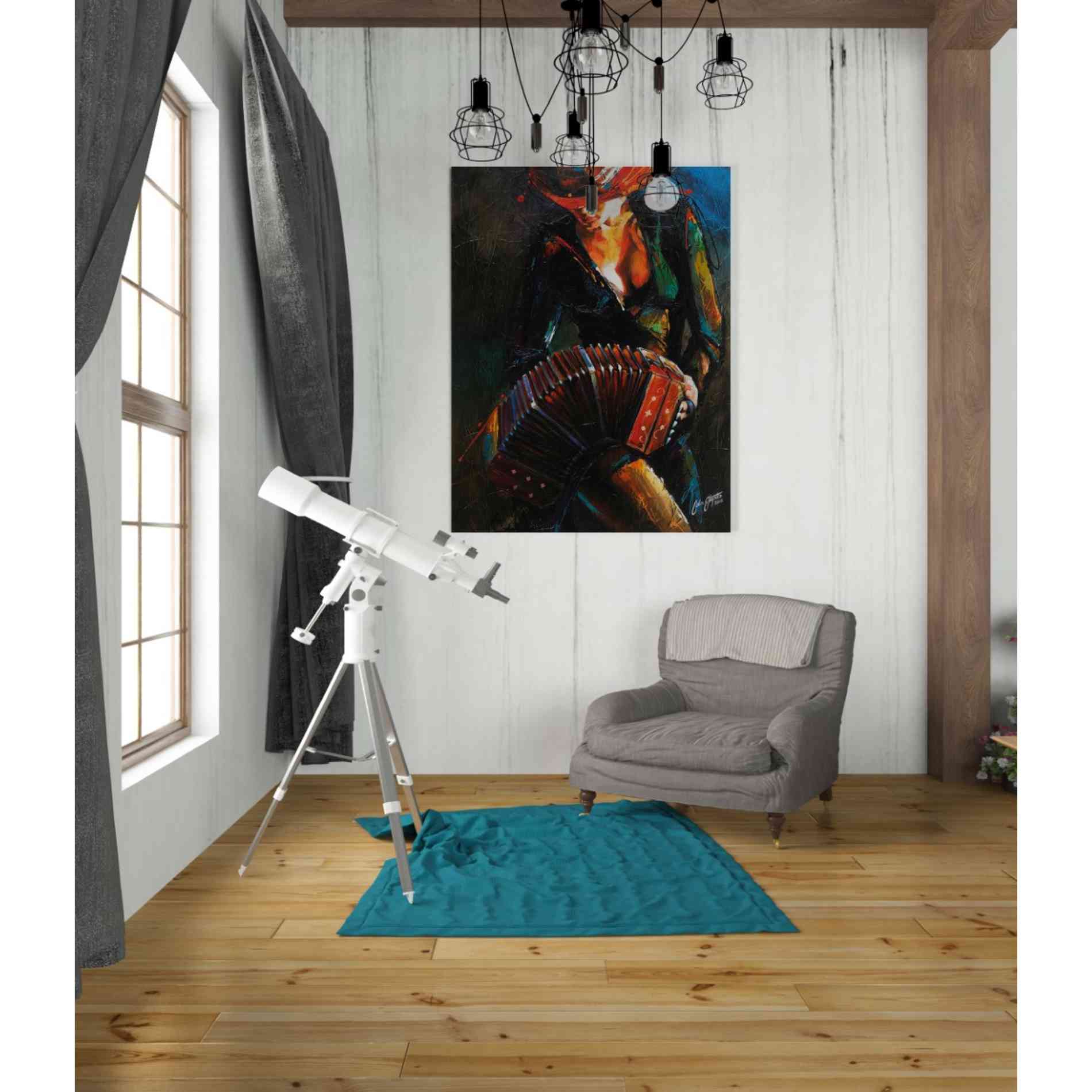 'Reina del Bandoneon' by Colin John Staples, Giclee Canvas Wall Art