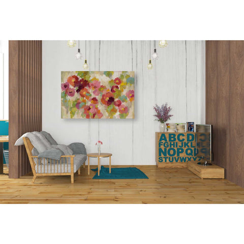 Image of "Coral and Emerald Garden I" by Silvia Vassileva, Canvas Wall Art,40 x 26