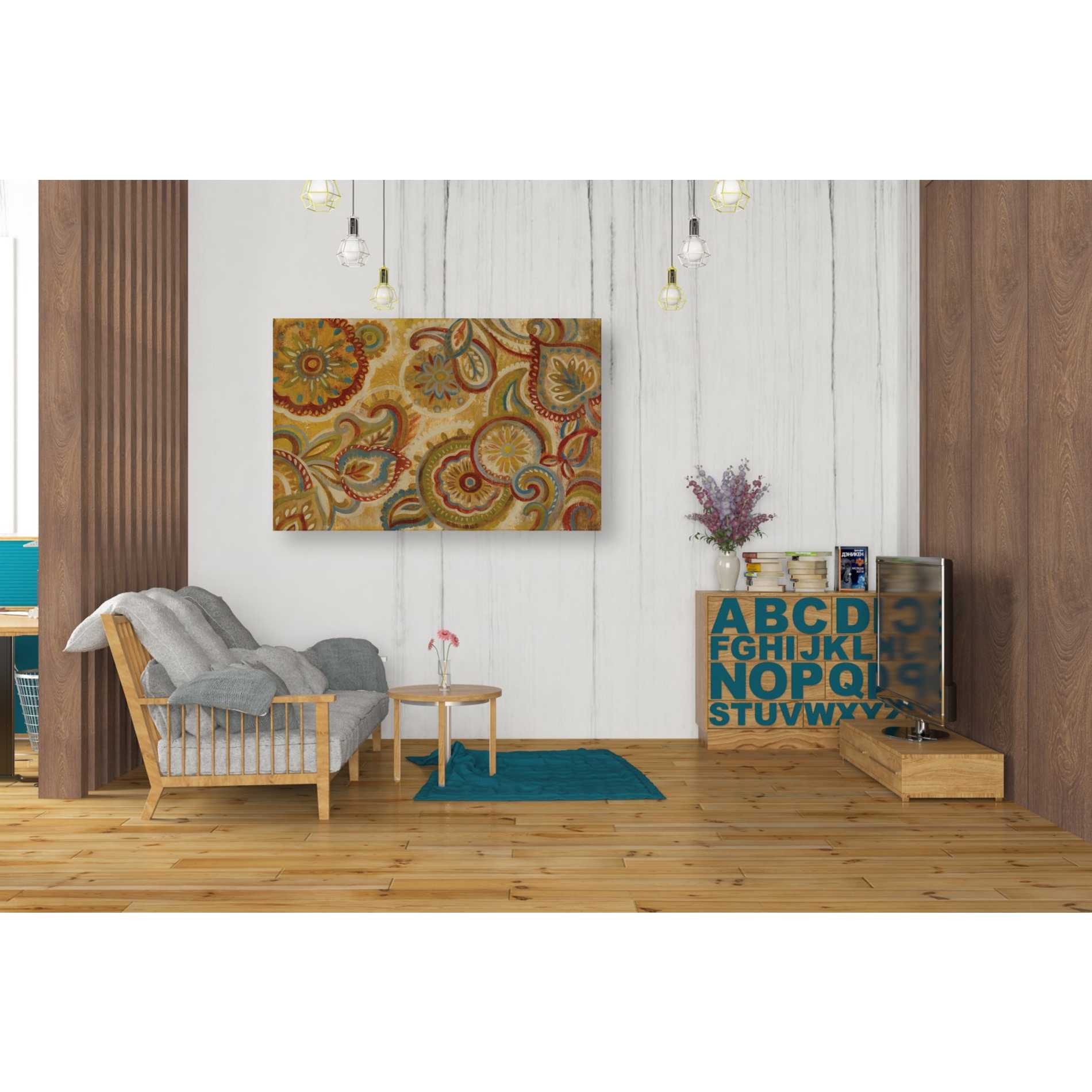 "Mandala and Paisley" by Silvia Vassileva, Canvas Wall Art,40 x 26