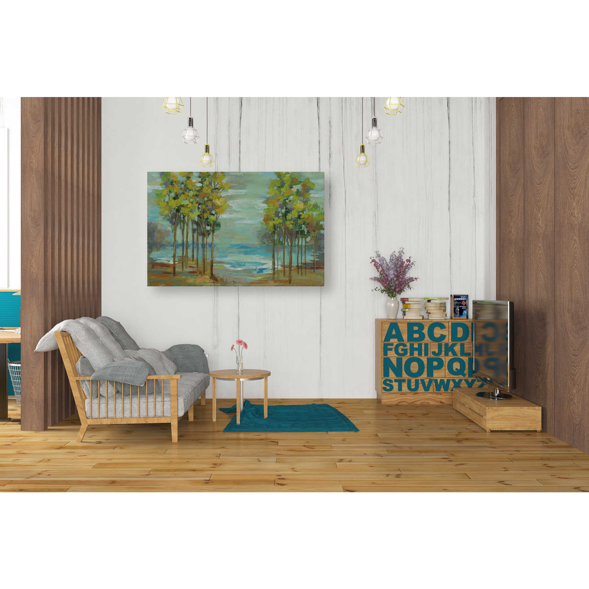 'Spring Trees' by Silvia Vassileva, Canvas Wall Art,40 x 26