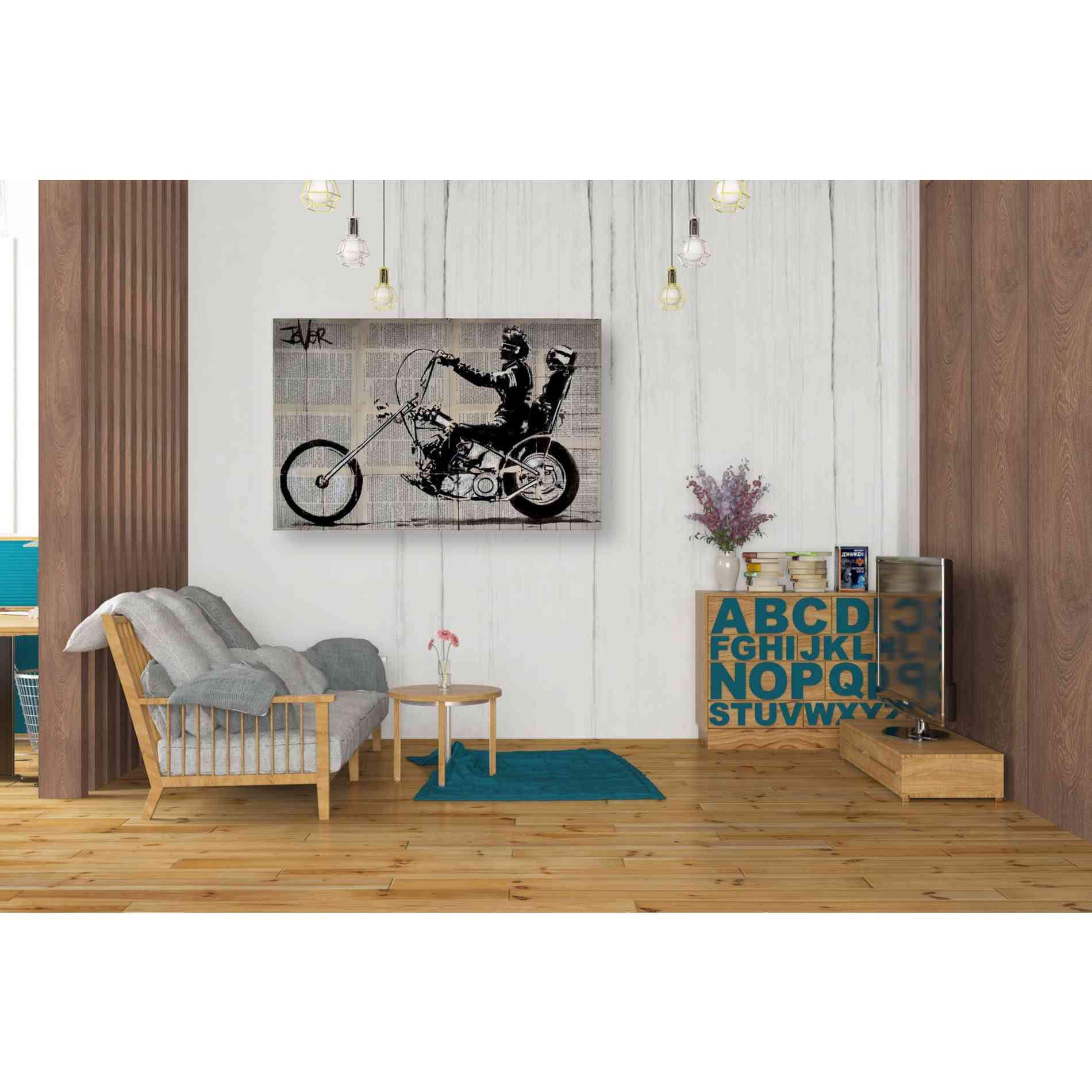 'Get Your Motor Running' by Loui Jover, Canvas Wall Art,40 x 26