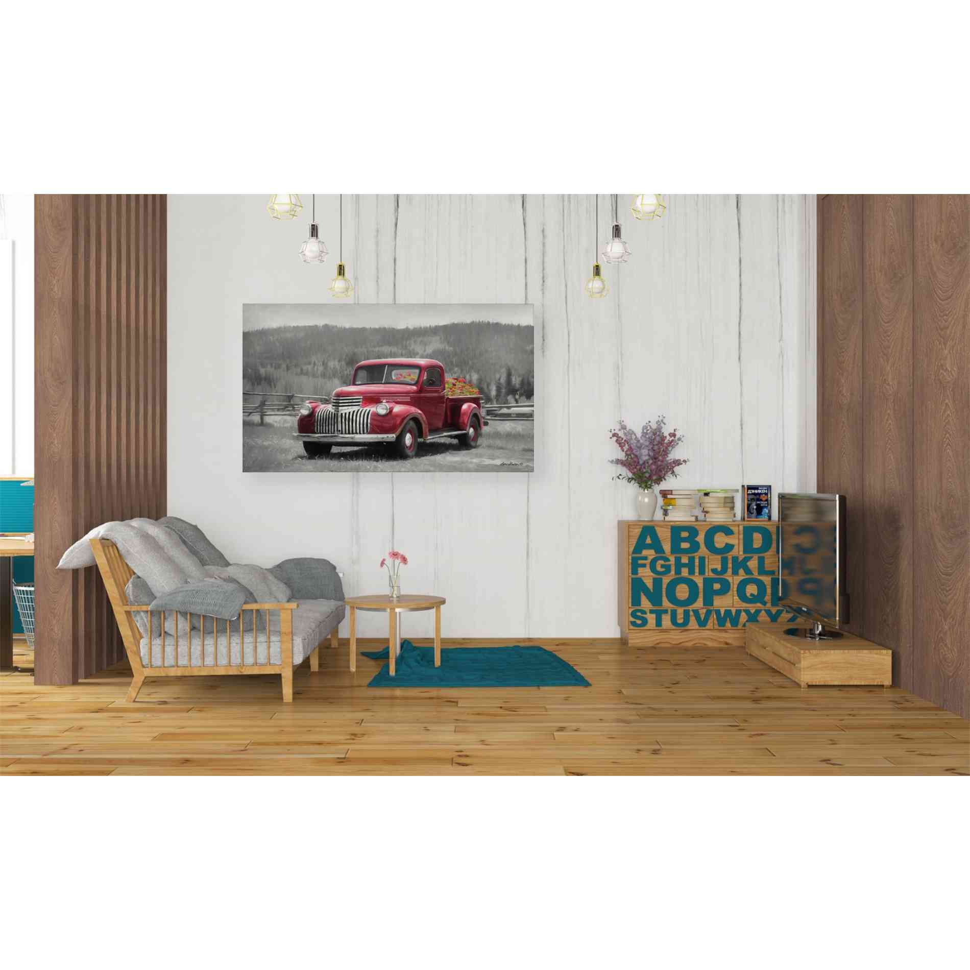 'American Made with Flowers' by Lori Deiter, Canvas Wall Art,40 x 26