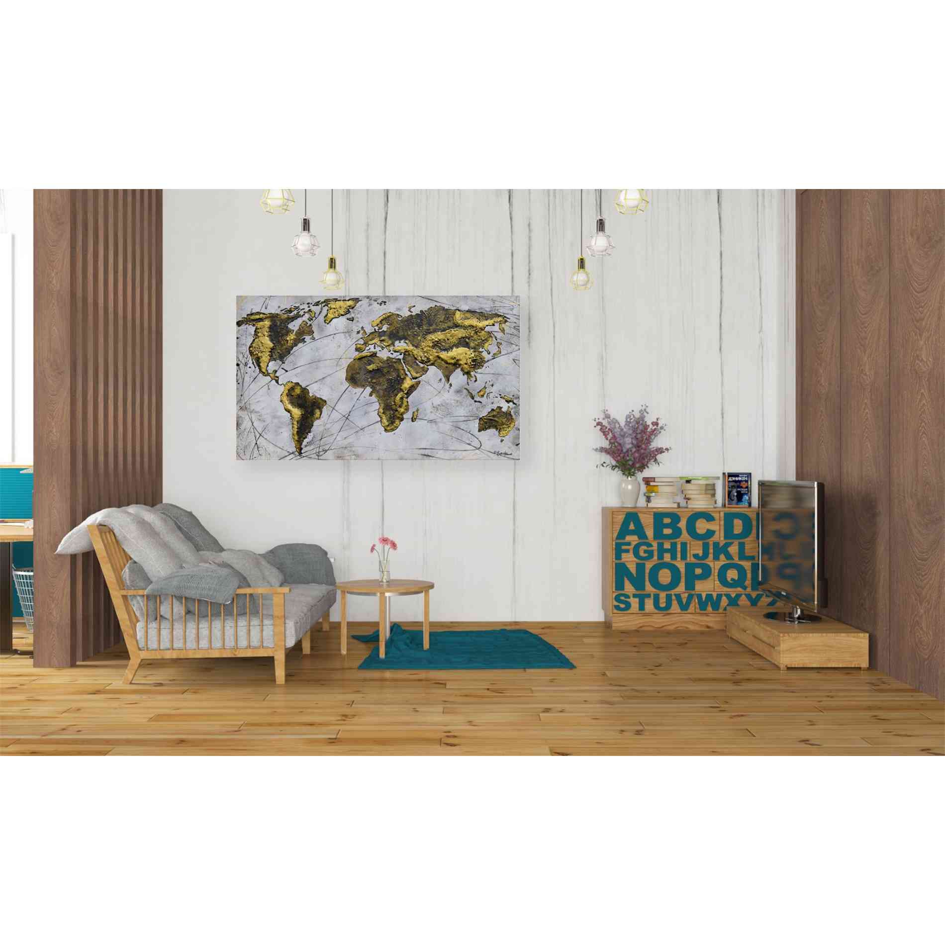 'A Wonderful World' by Britt Hallowell, Canvas Wall Art,40 x 26