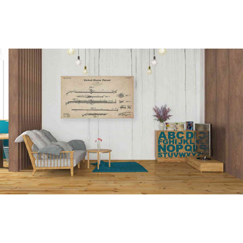 Image of 'Amalgam-Dentist Equipment Blueprint Patent Parchment' Canvas Wall Art,40 x 26