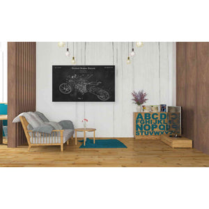 'Motocycle Blueprint Patent Chalkboard' Canvas Wall Art,40 x 26