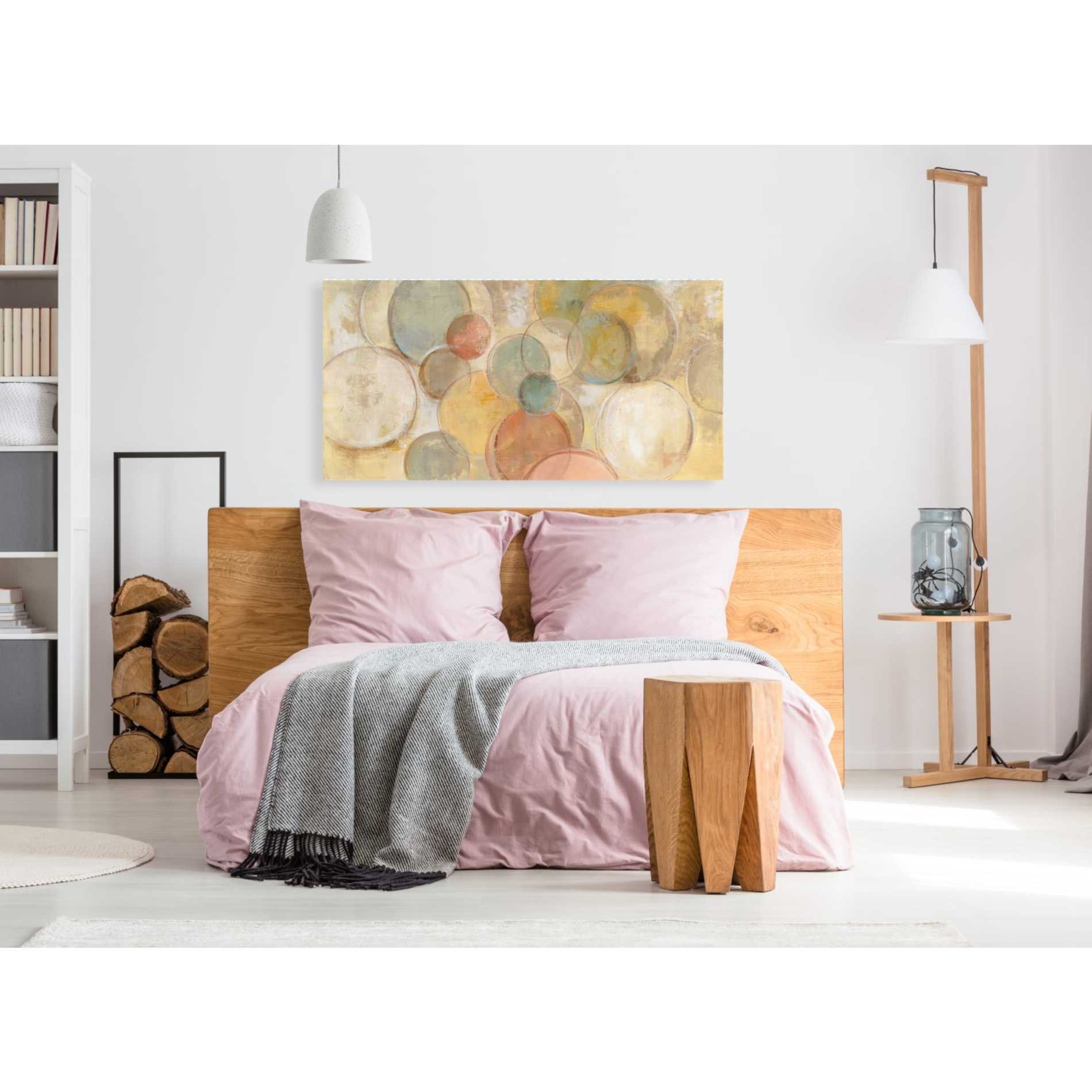"Fresco Bubbles" by Silvia Vassileva, Canvas Wall Art,60 x 30