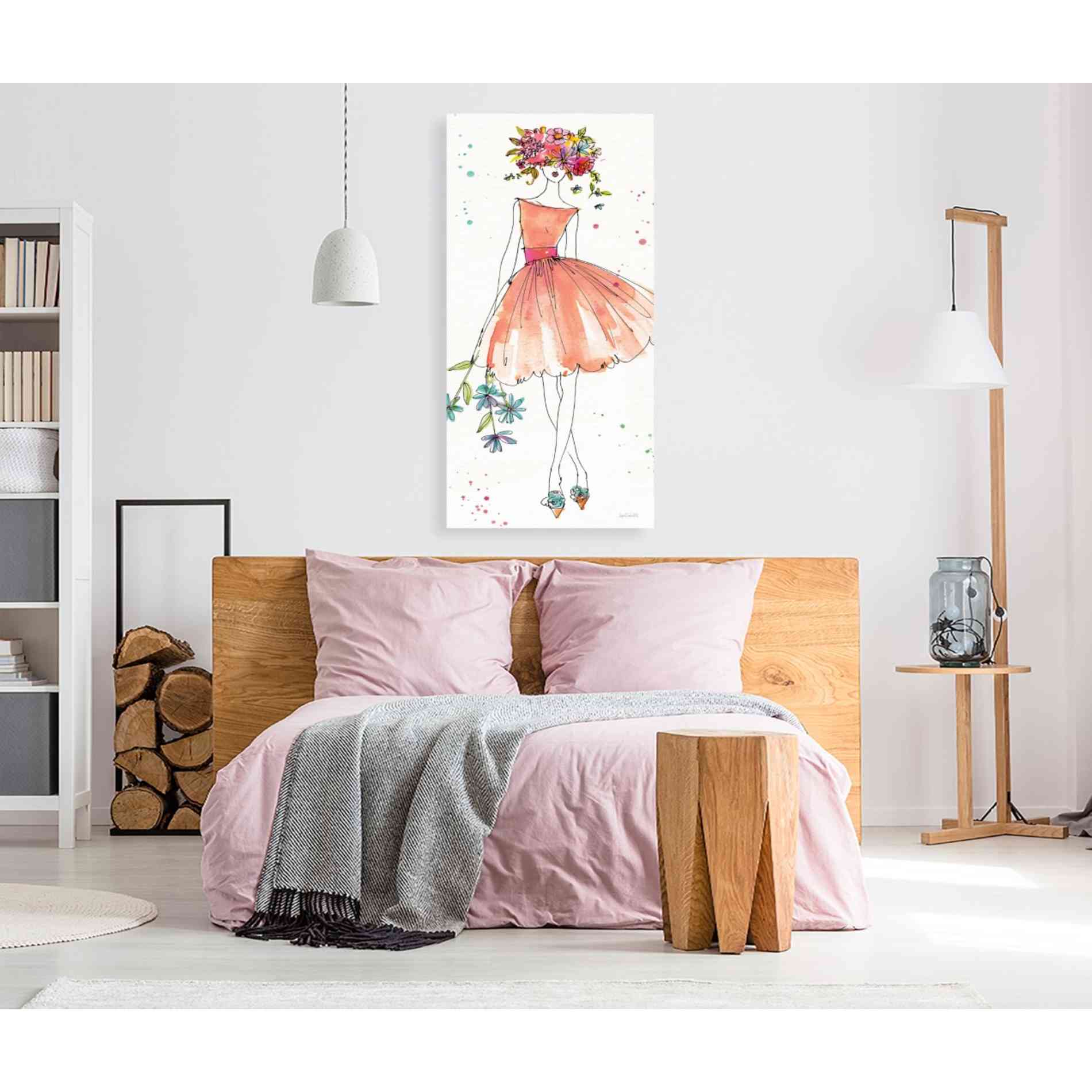 'Floral Figures VIII' by Anne Tavoletti, Canvas Wall Art,30 x 60