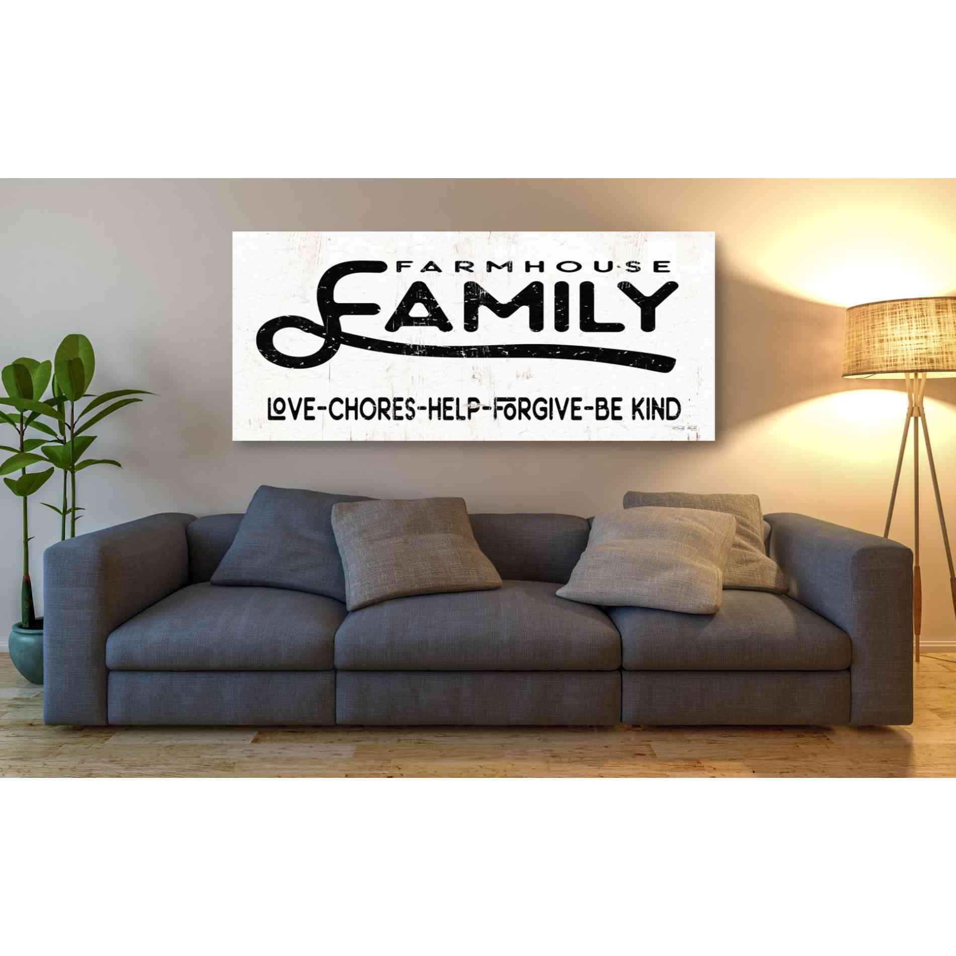 'Farmhouse Family' by Cindy Jacobs, Canvas Wall Art,60 x 30