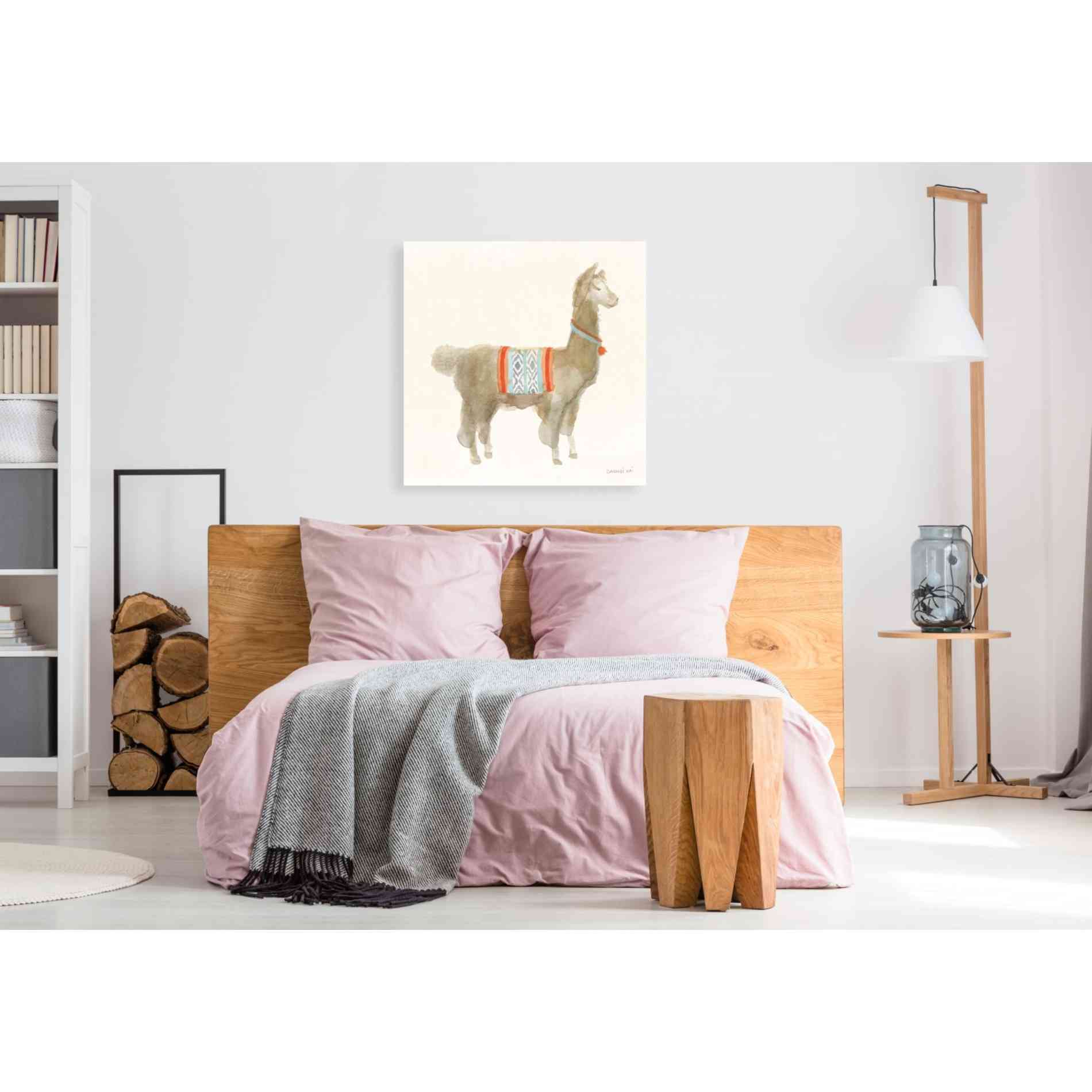 'Festive Llama III' by Danhui Nai, Canvas Wall Art,37 x 37