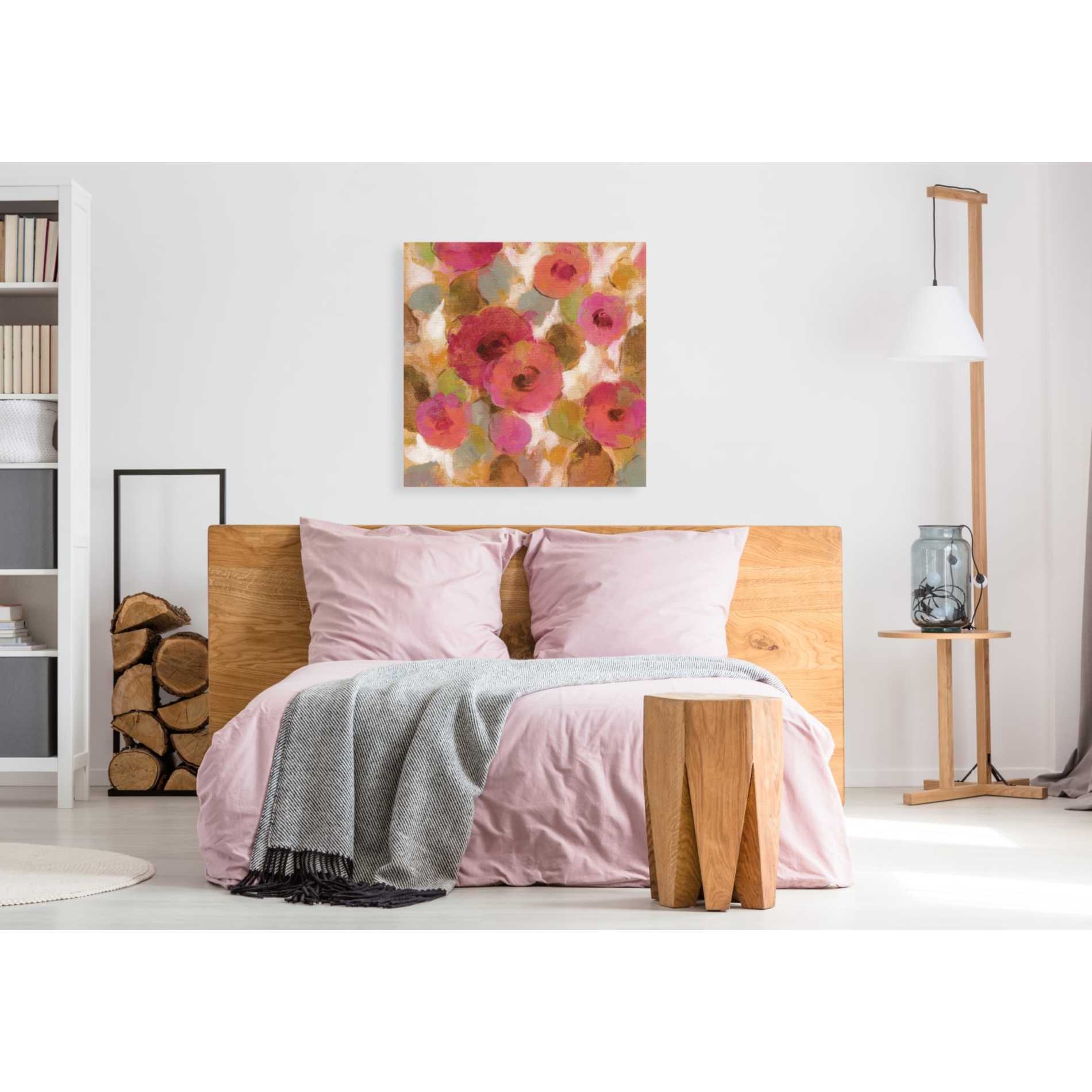 'Glorious Pink Floral II' by Silvia Vassileva, Canvas Wall Art,37 x 37