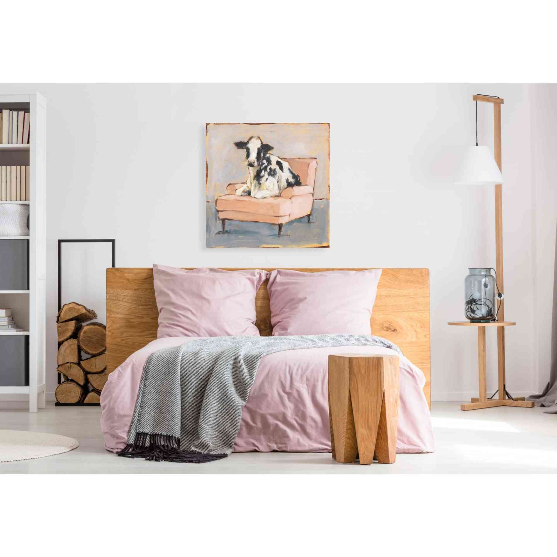 'Moo-ving In II' by Ethan Harper, Canvas Wall Art,37 x 37