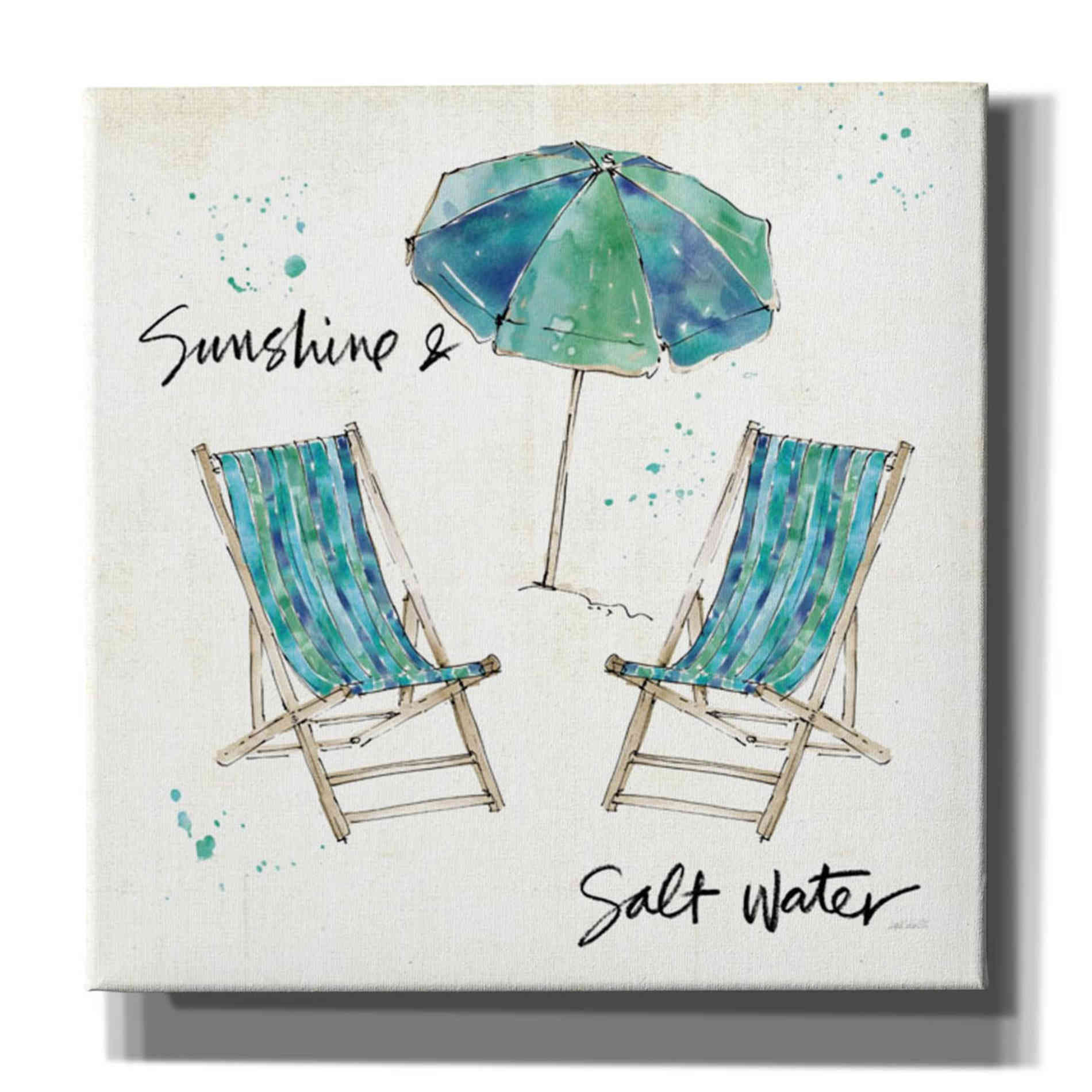 'Beach Divas Life' by Anne Tavoletti, Canvas Wall Art,37 x 37
