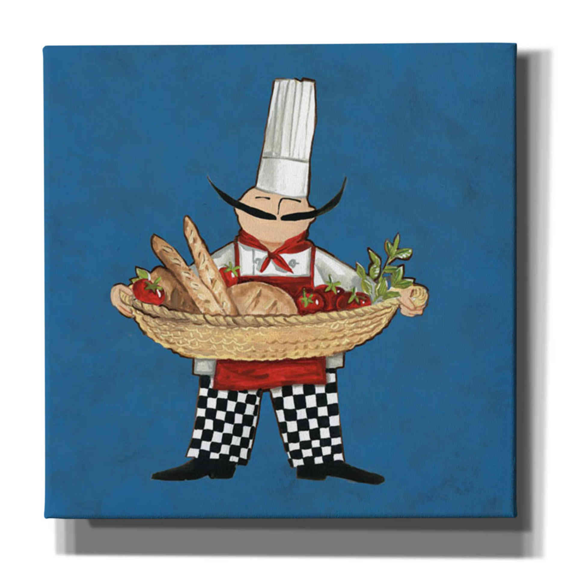 'Pane Chef in Color' by Anne Tavoletti, Canvas Wall Art,37 x 37