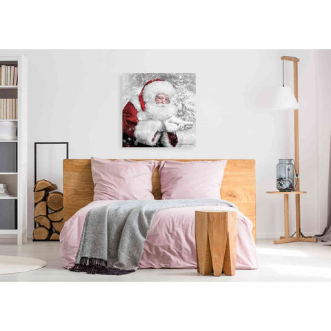 Image of 'Santa's Little Friend' by Bluebird Barn, Canvas Wall Art,37 x 37