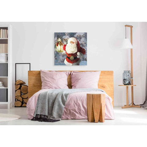 Image of 'Light the Way Santa' by Bluebird Barn, Canvas Wall Art,37 x 37