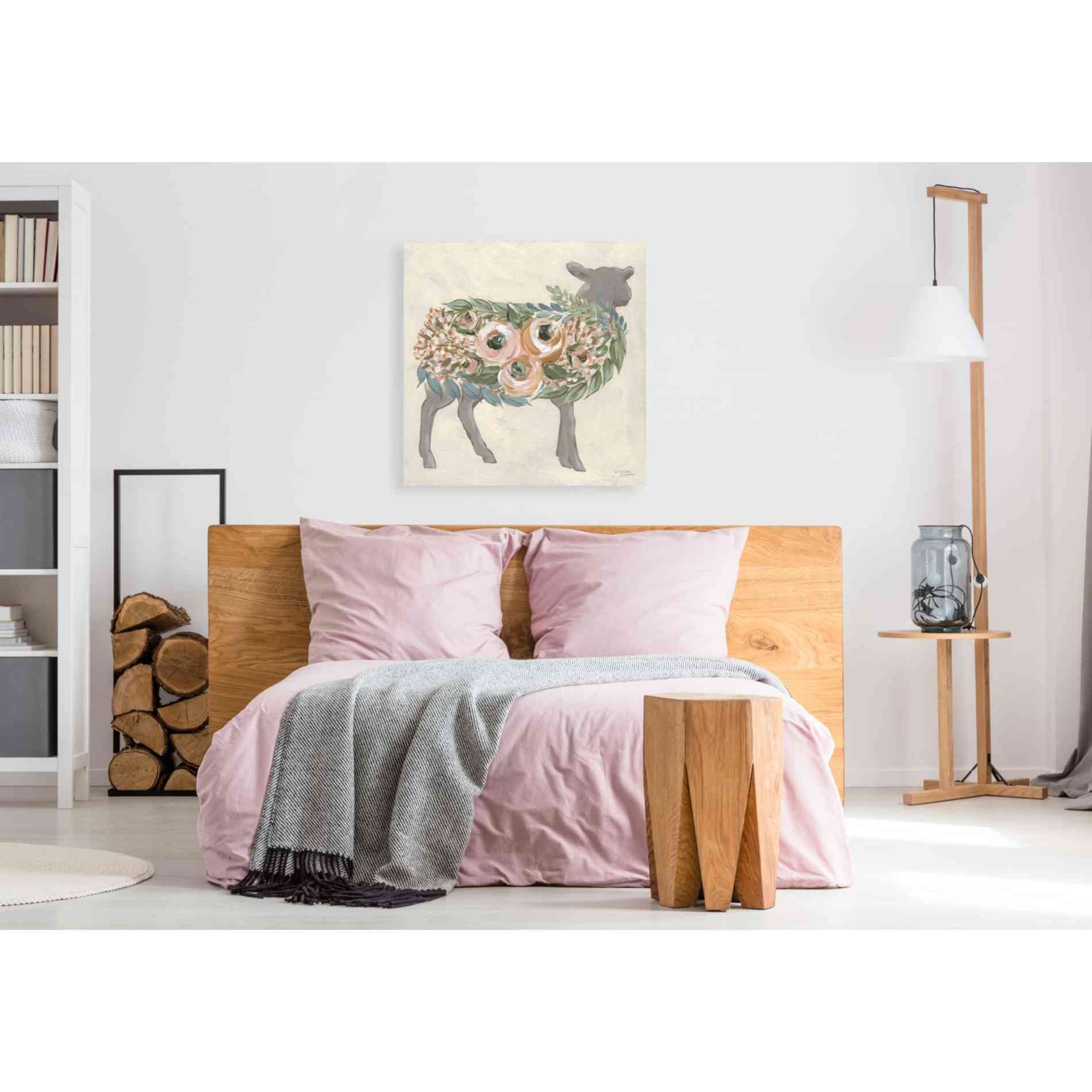 'Audrey the Lamb' by Michele Norman, Canvas Wall Art,37 x 37