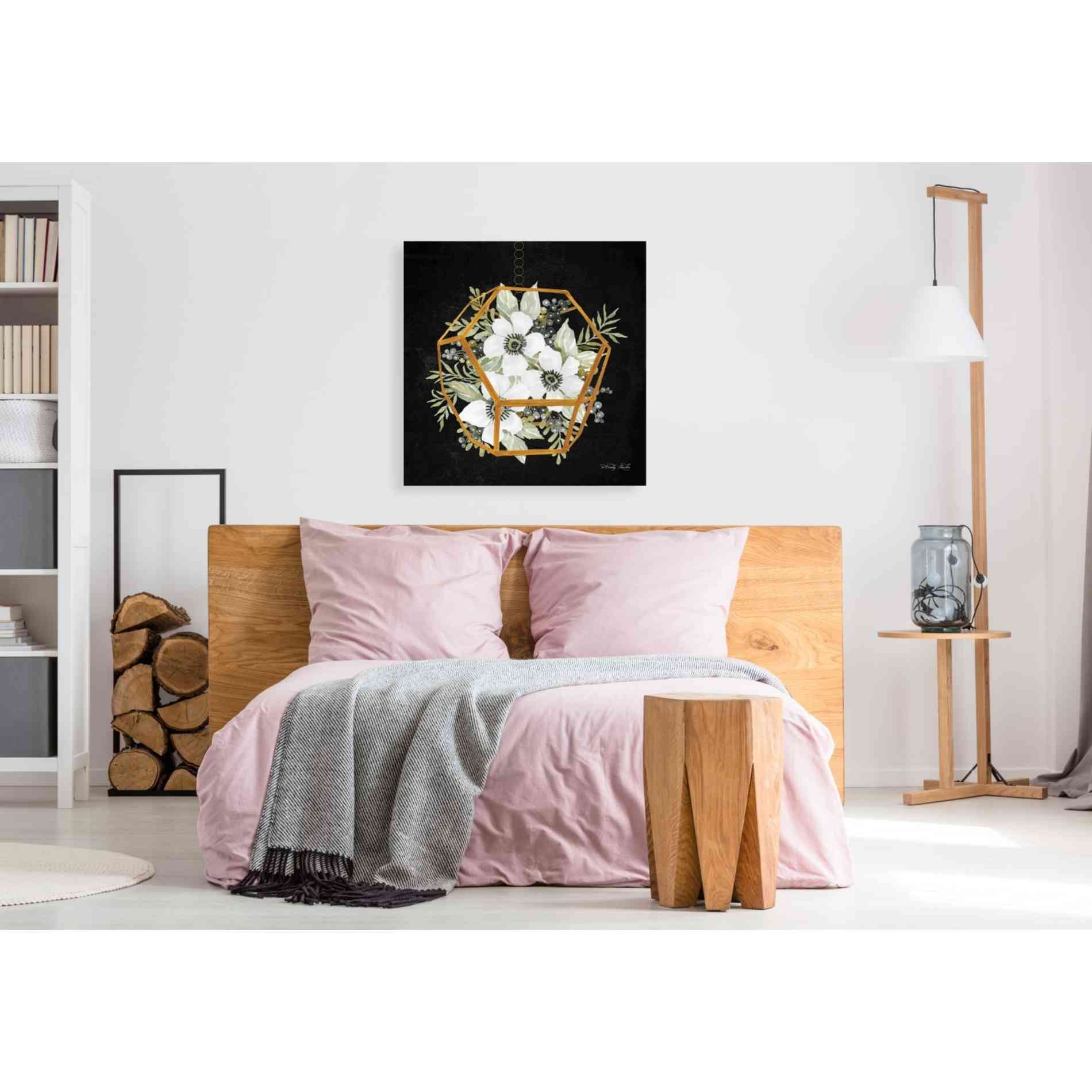 'Gold Geometric Hexagon' by Cindy Jacobs, Giclee Canvas Wall Art