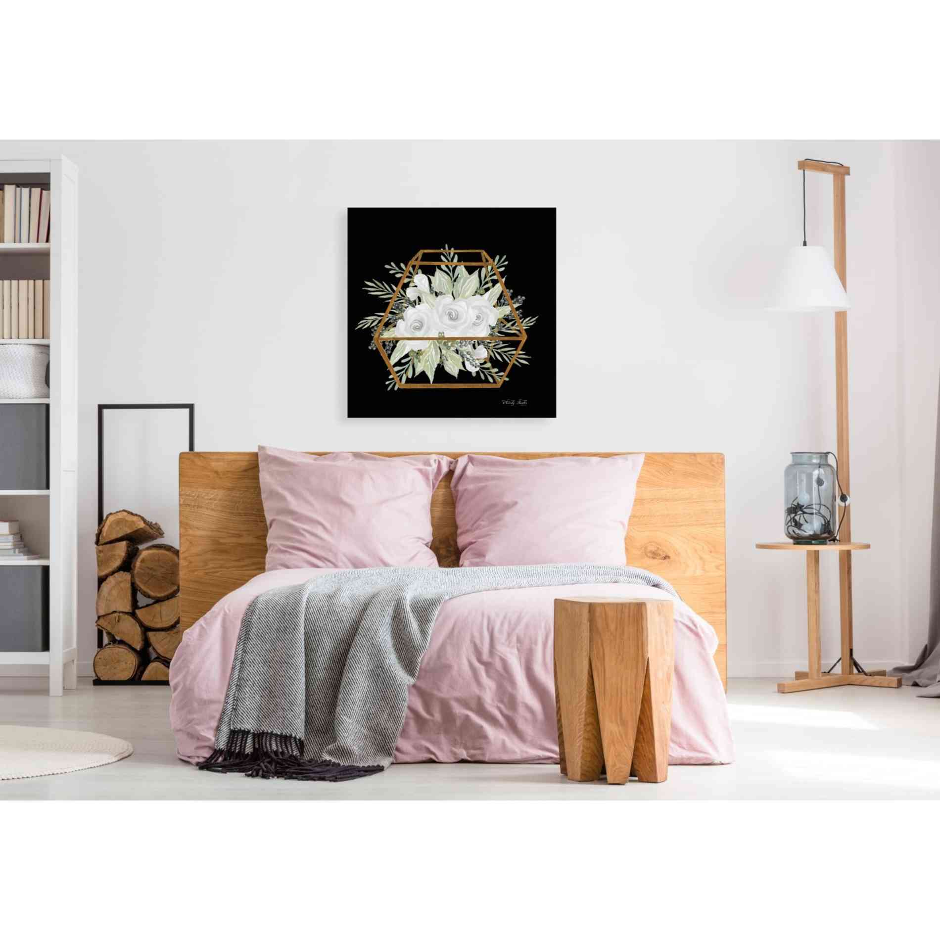 'Gold Geometric Polygon' by Cindy Jacobs, Giclee Canvas Wall Art