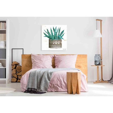 Image of 'Mud Cloth Vase V' by Cindy Jacobs, Canvas Wall Art,37 x 37